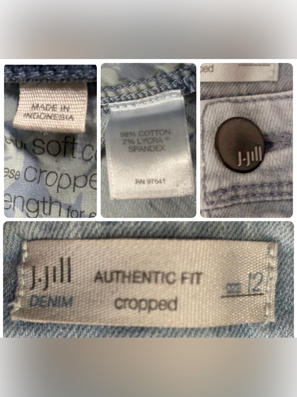J. Jill Light Blue Cropped Straight Jeans - Picture 9 of 9